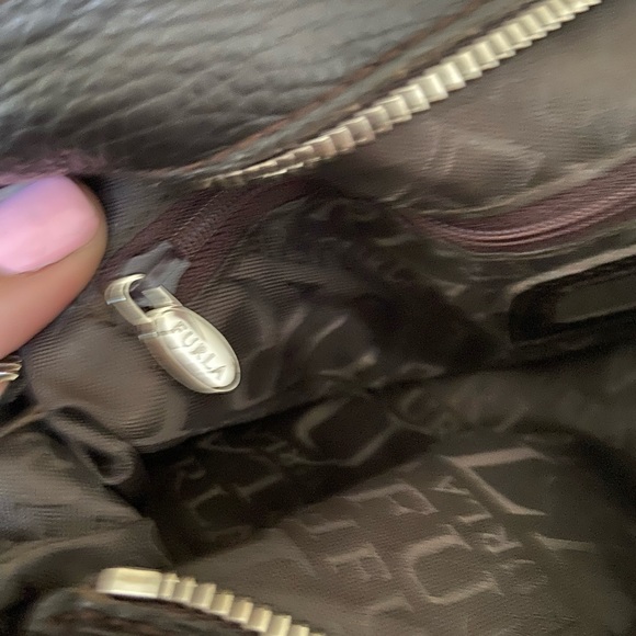 🇮🇹FURLA Coffee Brown Leather & Suede Shoulder Bag - Made in Italy 🇮🇹🇮🇹🇮🇹 - Picture 6 of 12